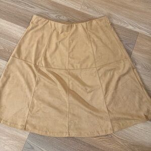 Tan Suede Women's Skirt